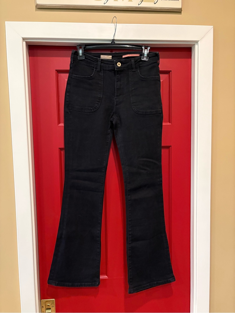 Black Pilcro Jeans - medium/ high rise slight flare